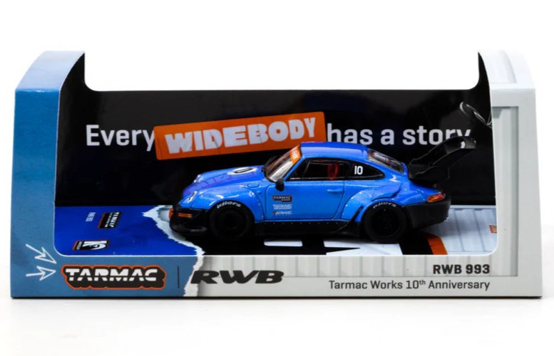 Tarmac Works HOBBY64 Porsche RWB 993 - 10th Anniversary 1:64 Car T64-TL017-10TH