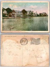 Ocean On Lake Asbury Park NJ Postcard