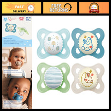 "Glow in the Dark Pacifiers for Newborns, BPA-Free Silicone, 0-6 Months, 4 Pack"