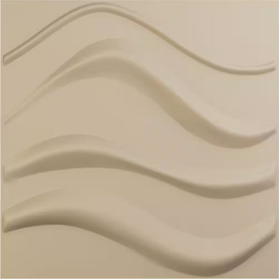 19 5/8 In. X 19 5/8 In. Wave Endurawall Decorative 3D Wall Panel, Smokey Beige (