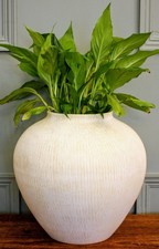 Stone Effect Metal Vase - Large