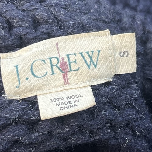 Vintage J Crew Oarsman Sweater Navy Gold Fishermen Chunky Knit High Neck Men’s S - Picture 5 of 6