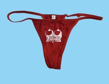 Vintage Bella Y2K Red GString Bikini Thong Panties Size Large