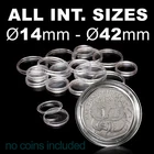 SCHULZ COIN CAPSULES - All Internal Sizes 14mm - 42mm , 10, 30, 50, 100pcs