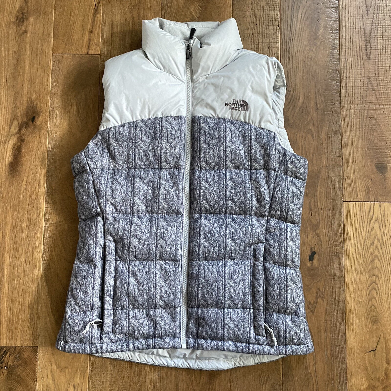 North Face 700 Vest Full Zip Gray Size 