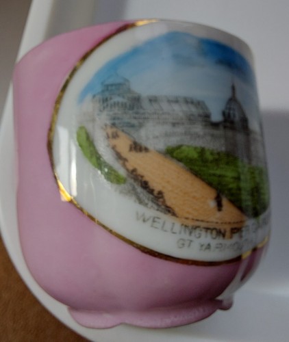Antique Pink Lustre GREAT YARMOUTH NORFOLK UK - Souvenir Cup & Saucer German - Picture 10 of 21
