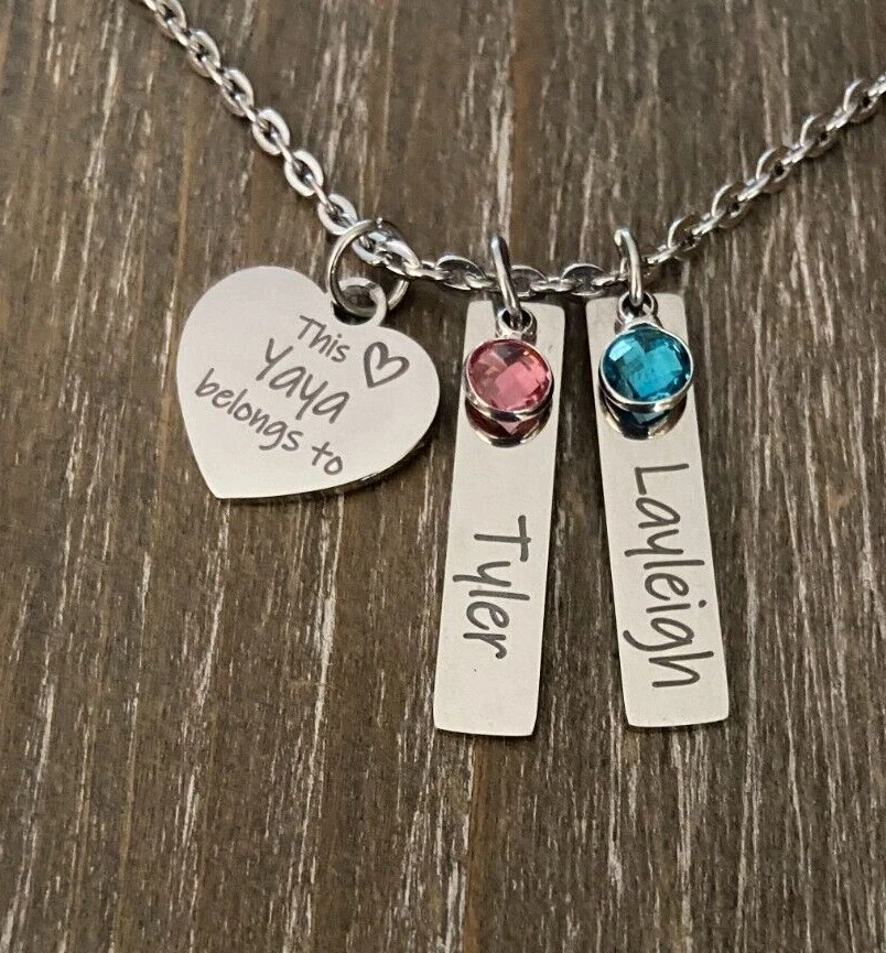 Necklace with initials and hotsell birthstones