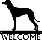 Saluki Dog Welcome Sign - Made in America - Outdoor Decor