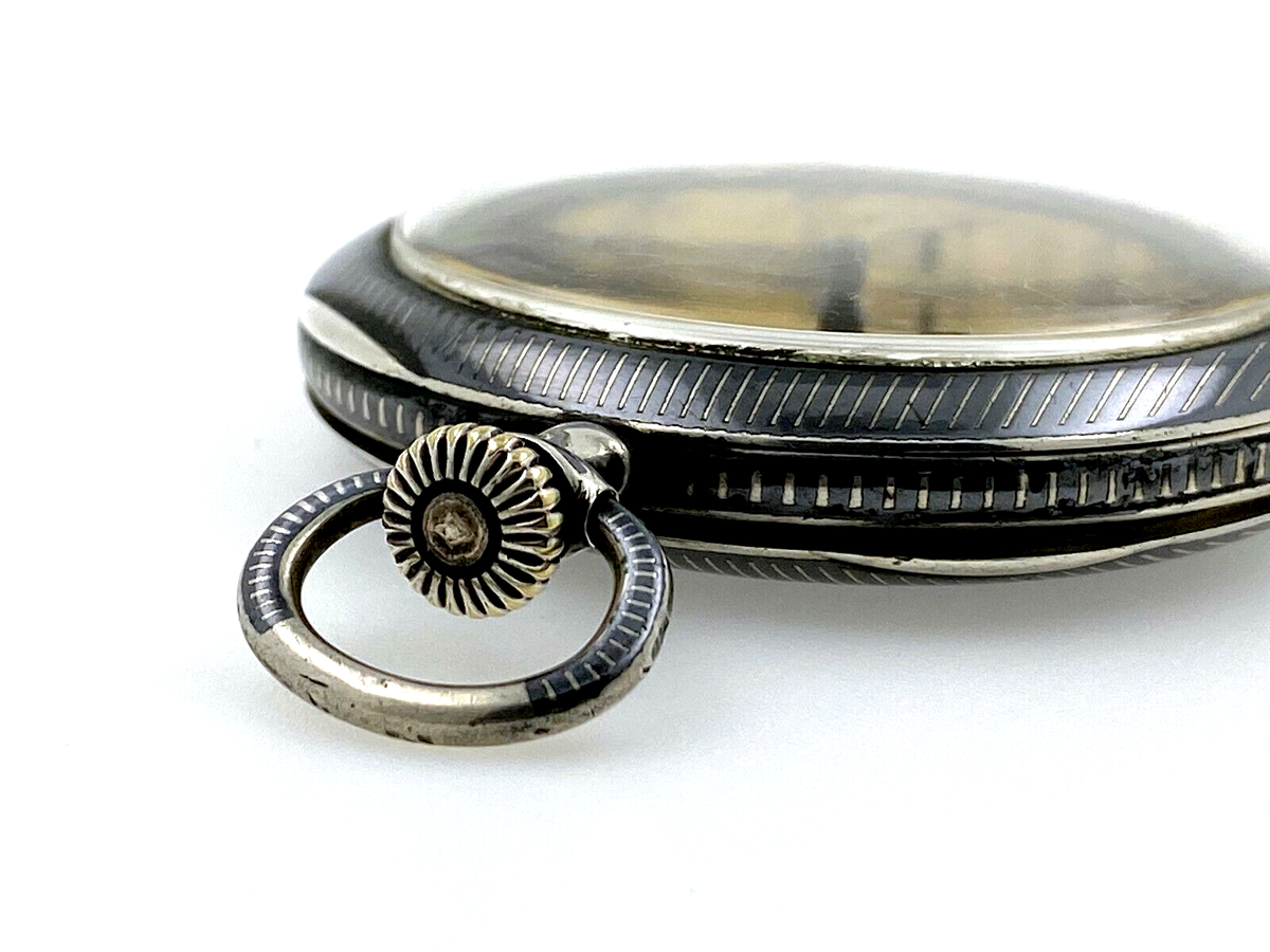 HAVILA Pocket Watch NIEL Tula 800 Silver Fully Screwed Movement Swan Neck  (SO234