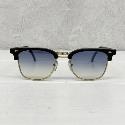 Sunglasses Iceblink #018 Black Gold Blue Gradient Flat 49 22 140 New