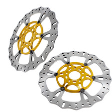 2 PCS Gold 14" Big Front Brake Rotors for Harley Touring CVO Limited FLH FLHX