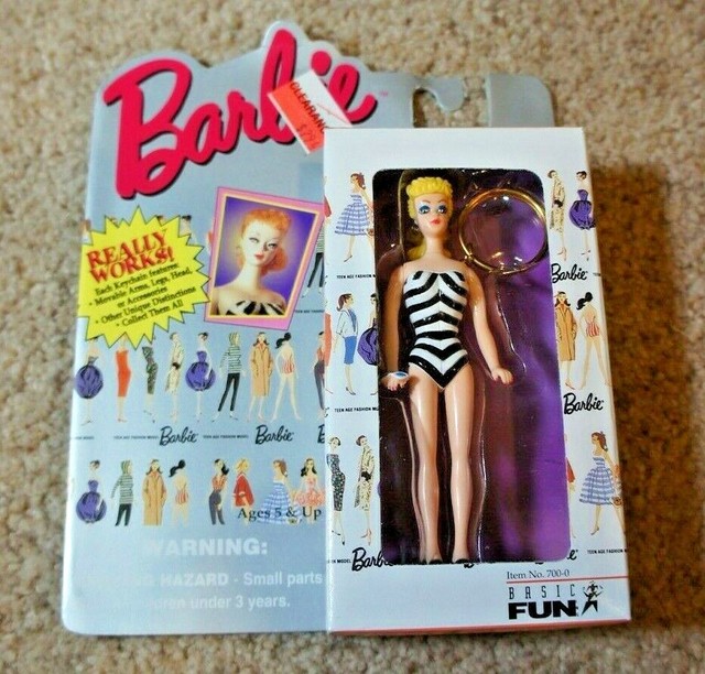 Vintage NEW BARBIE Keychain Mattel Basic Fun ORIGINAL BARBIE BLONDE 1995 eBay