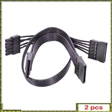 2pcs 5 Pin To 3 SATA Hard Drive HDD Power Cable for Cooler Master V550 V650 V750