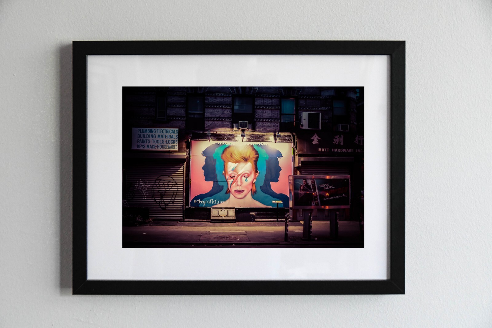 Poster David Bowie style graffiti le cadeau street art ideal pour un ami