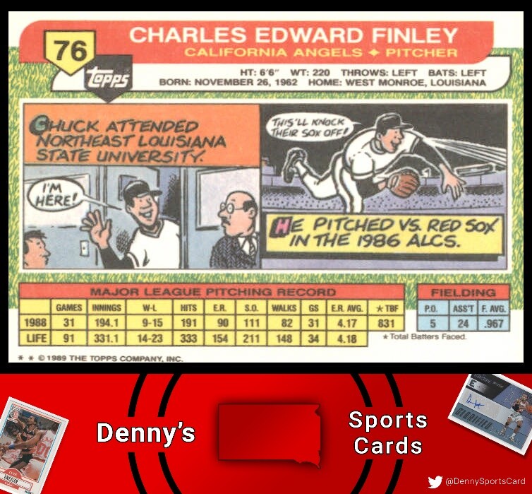 1989 Topps Big #76 Chuck Finley California Angels Baseball Card | eBay