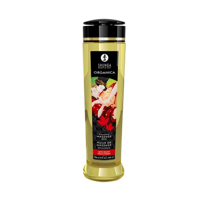 Shunga Organica Kissable Massage Oil - 8 fl oz (240 ml) - Maple Delight