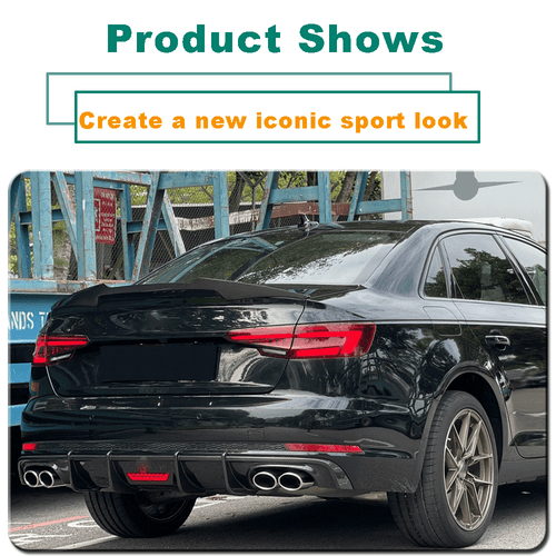 Für Audi A4 B9 S4/S-Line 2017-2020 Carbon Heckspoiler Heck Spoiler Flügel Lippe - Bild 3 von 12