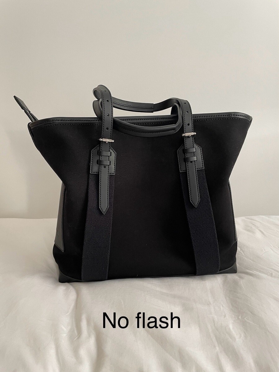 Coach Men Black Bleecker Canvas Leather City Tote 70963 Coach Men Black Bleecker Canvas Leather City Tote 70963