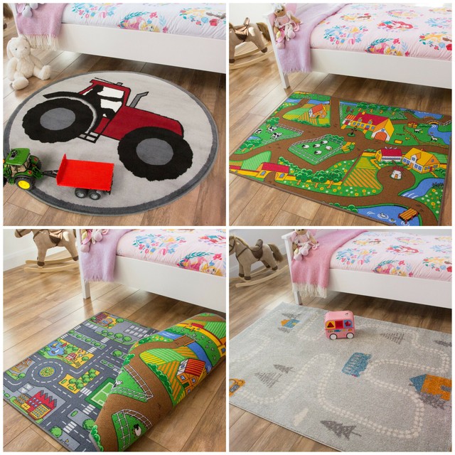 Home Kids Bedroom Rug Carpet Children Playroom Colourful Rugs Playroom