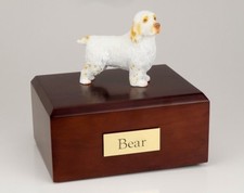 Clumber Spaniel Pet Funeral Cremation Urn Avail in 3 Different Colors 4 Sizes
