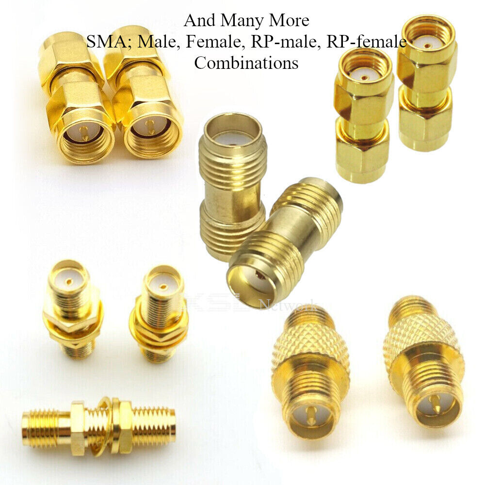 SMA to SMA, male female Coupler RF Cable Extender Antenna Adapter Connector Port