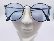 Vintage Niagara Windsor Black Gray Metal Oval Sunglasses France FRAMES ONLY