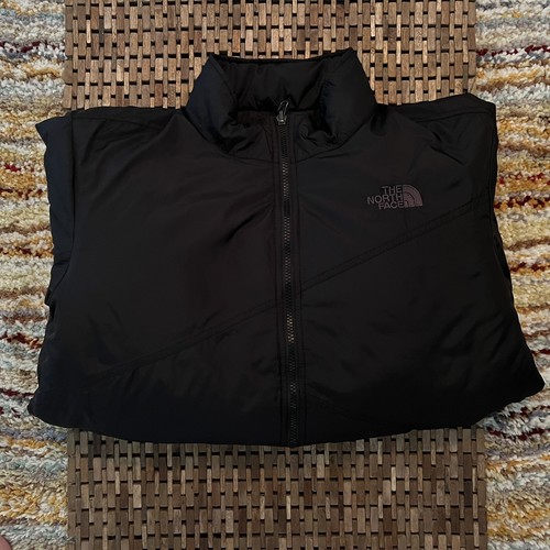 Puffer Jacket Black Logo Full Zip Mens 