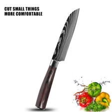 5 Inch Santoku Knife Kitchen Knife Stainless Steel Damascus Sharp Chef's Knife
