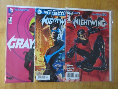 Lot of *3* ROBIN! 2 NIGHTWING #1 (2011 & 2016) + GRAYSON #1
