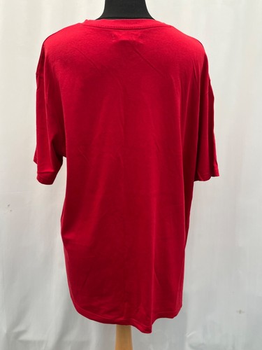 T-Shirt atlas for men size L red short sleeve chest 42" cotton mens - Picture 6 of 8