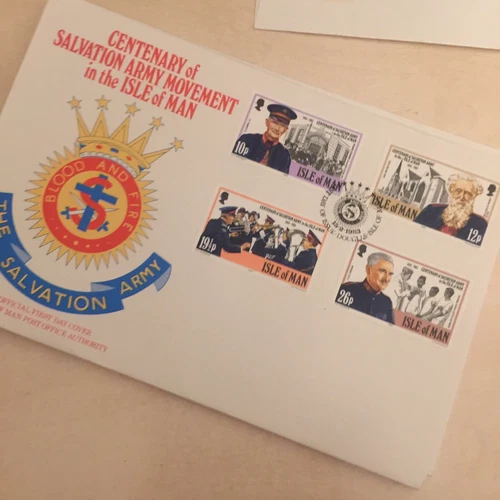 ISLE OF MAN FDC FIRST DAY COVER 1983 CENTENARY SALVATION ARMY Unaddressed WCP