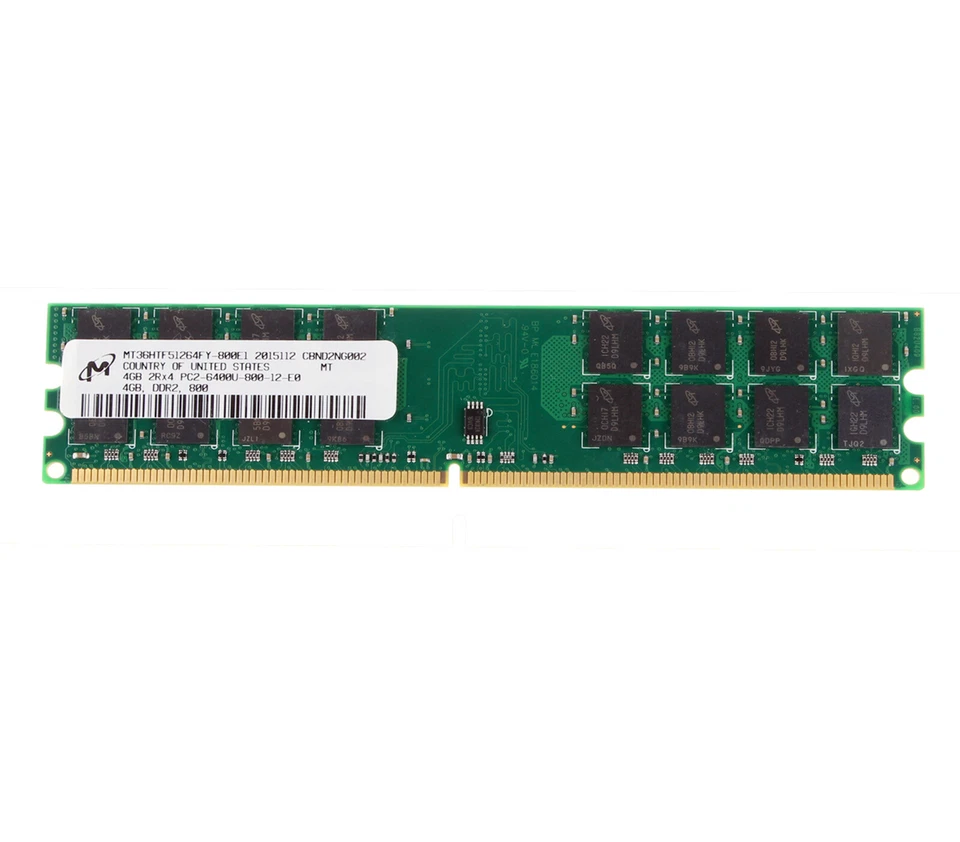 Micron 8GB 2X 4GB 4 G DDR2 2RX4 800MHZ PC2-6400 DIMM Desktop RAM Memory AMD CPU - Image 2 of 4