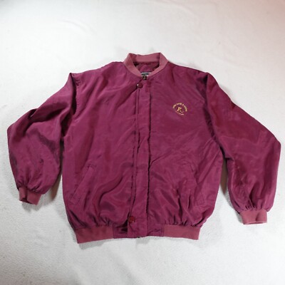 ジャケット・アウター Vintage 90s Silk Club Silk Bomber Jacket Vintage Silk Bomber Jacket Mens Large Purple Lightweight