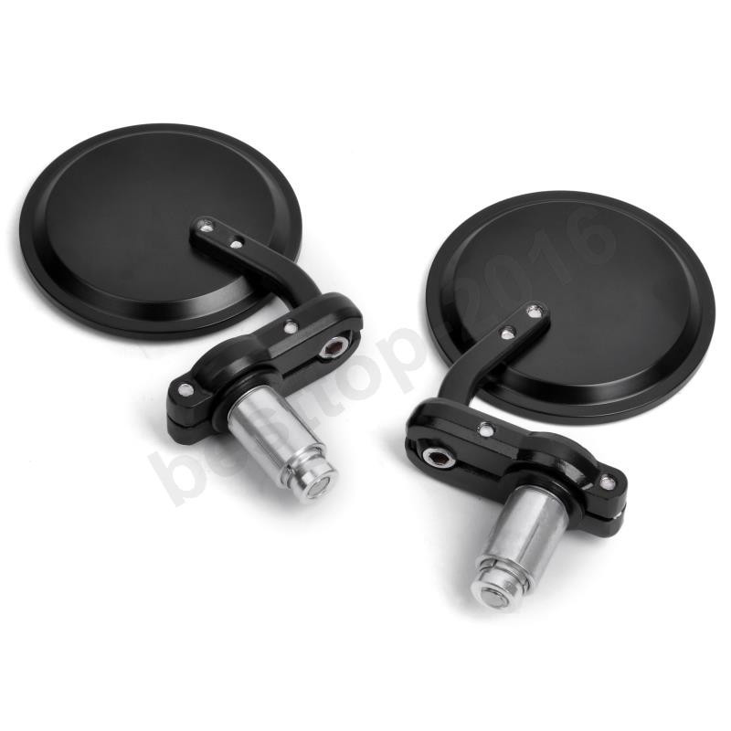 2015-2017 Kawasaki Z125 Z125 Pro Black Motorbike Bar End Mirrors