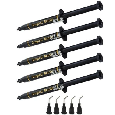 GUM DAM DAMS GINGIVAL BARRIER x 5 1.5 ML & 5 TIPS PROTECTION TEETH WHITENING