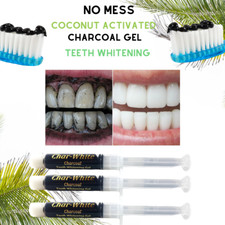 Coconut Activated Charcoal Teeth Whitening Gel Fluoride Free-BRIGHT SMILE