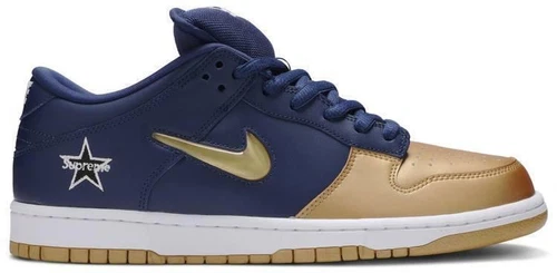Nike Supreme x Dunk SB QS Low Metallic Gold