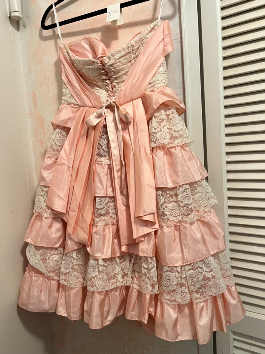open lace back dress Women's Sweet Daydream Dress Petal in Pink | Size Small main image 0