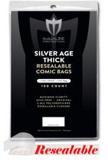 500 Max Pro Resealable Thick Silver Age Comic Book Bags 7-1/4x10-1/2 Acid Free