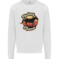 Mustang Mama Equestrian Horse Kids Sweatshirt Jumper