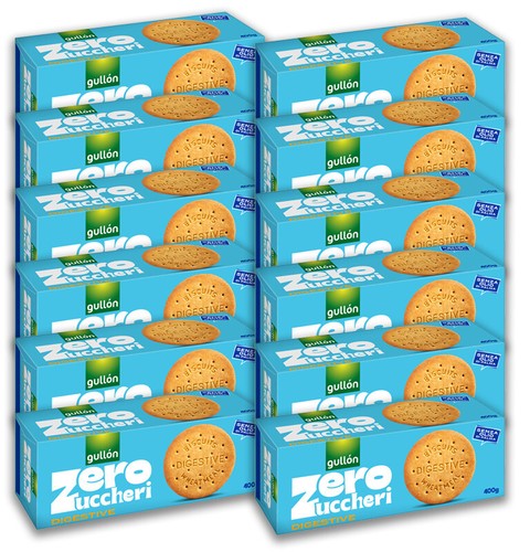 Biscotti Zero Zuccheri Digestive Gullon 400g - 12 confezioni - Foto 1 di 2