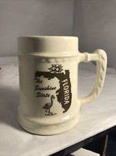 Coffee Mug Stein Florida The Sunshine State Flamingo F92 93 Made In USA