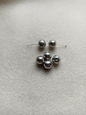 10 x Solid SP Round Bead. 10mm. Craft/Jewellery Making. 01303. UK