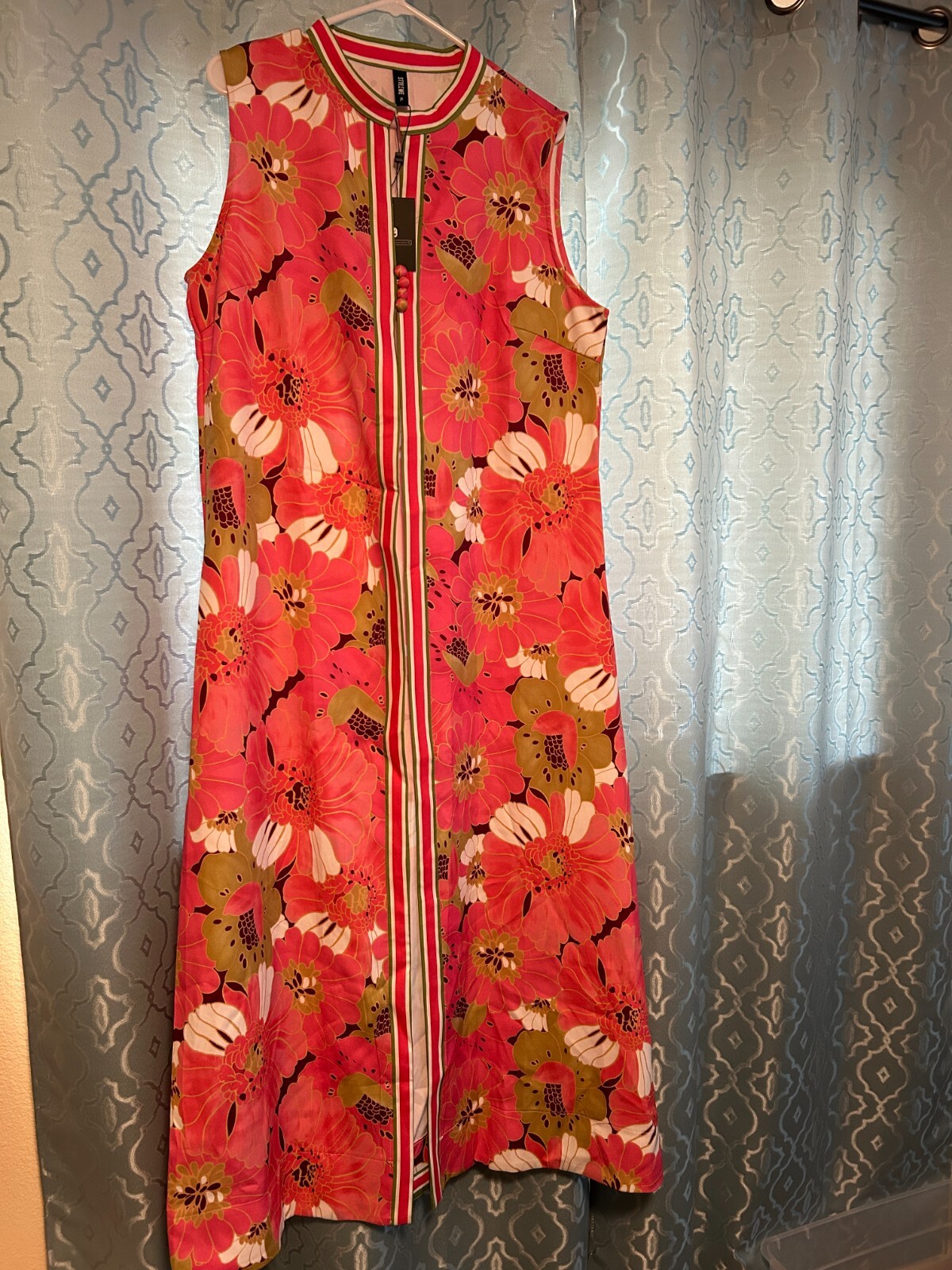 Stylewe 4 Botton-up Floral Pattern on Pink Dress/Cardigan Size XL. NWT