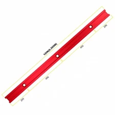 4PCS 12'' Double-Cut Profile Universal Aluminium T-Track with Pre-drilled Holes