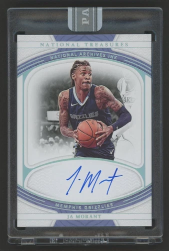 2021-22 National Treasures Archives Ink Ja Morant ON CARD AUTO 1/1 WHITE BOX