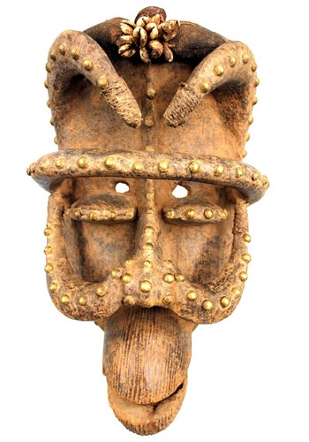 Art Africain Arts Premiers - Authentique Masque de Portage Kran Chimpanzé 38 Cms - Photo 2 sur 12