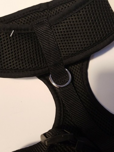 Soft Breathable Mesh Leash D-Ring Black Belt Harness Safety Vest Dog Petmate Med - Picture 4 of 12