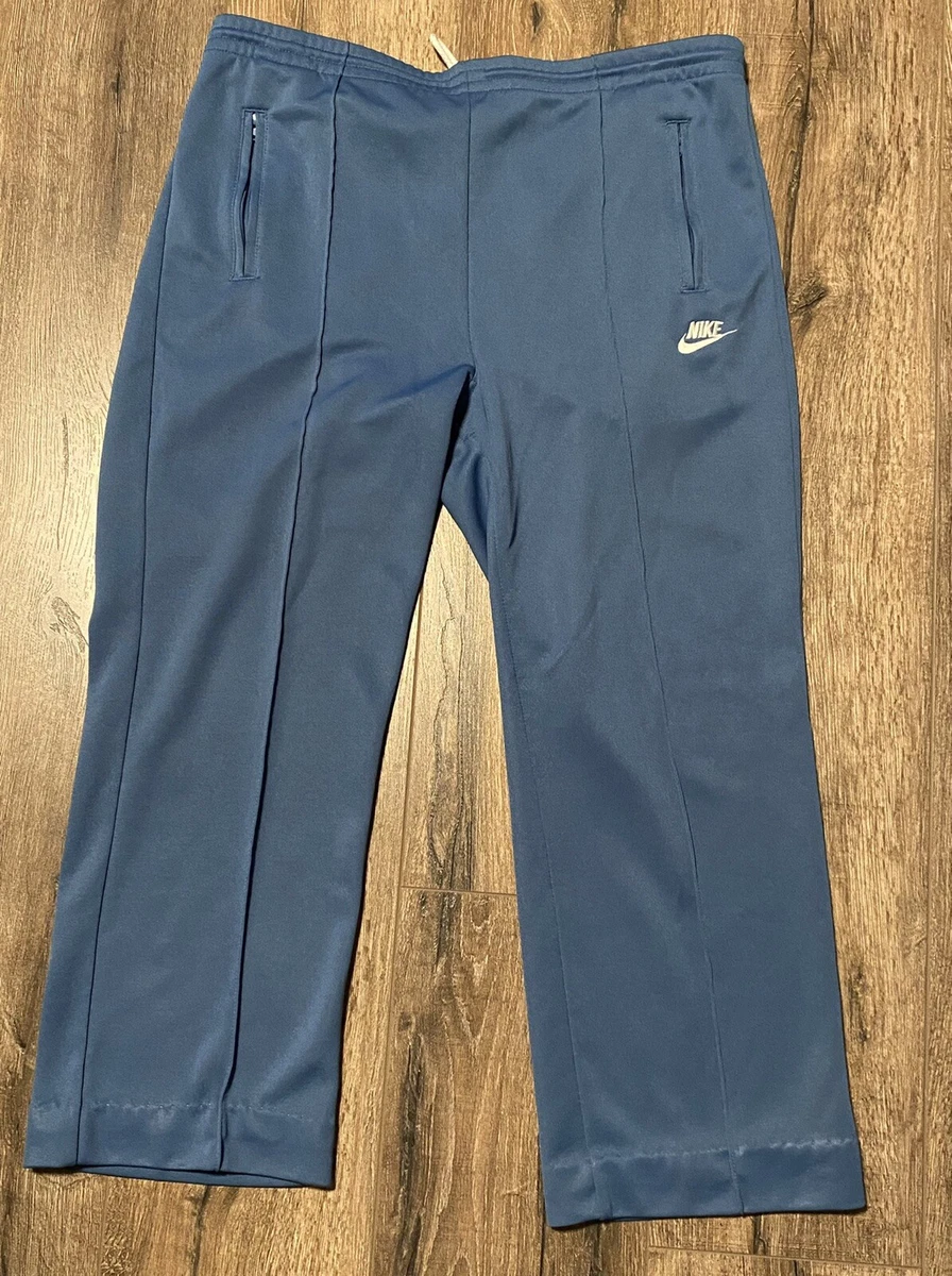 Vintage 70s/80s Nike Blue Tag Track Warm Up Sweat Pants Blue Medium