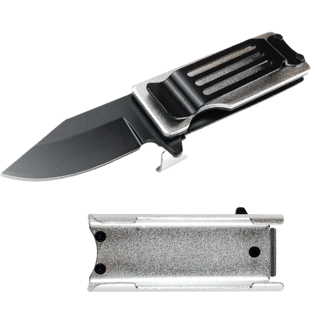 Holder W/ Spring Assisted Folding Knife And Money Clip